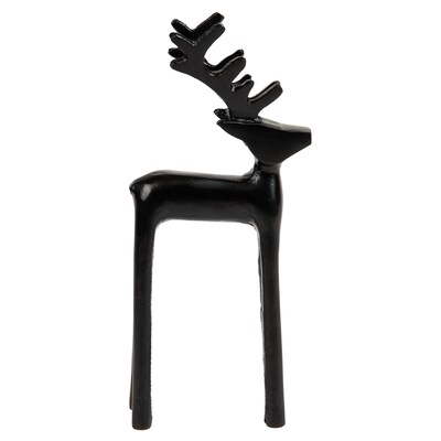 Mind Reader Metal Reindeer Book End, 10.25", Black (RDEER-BLK)