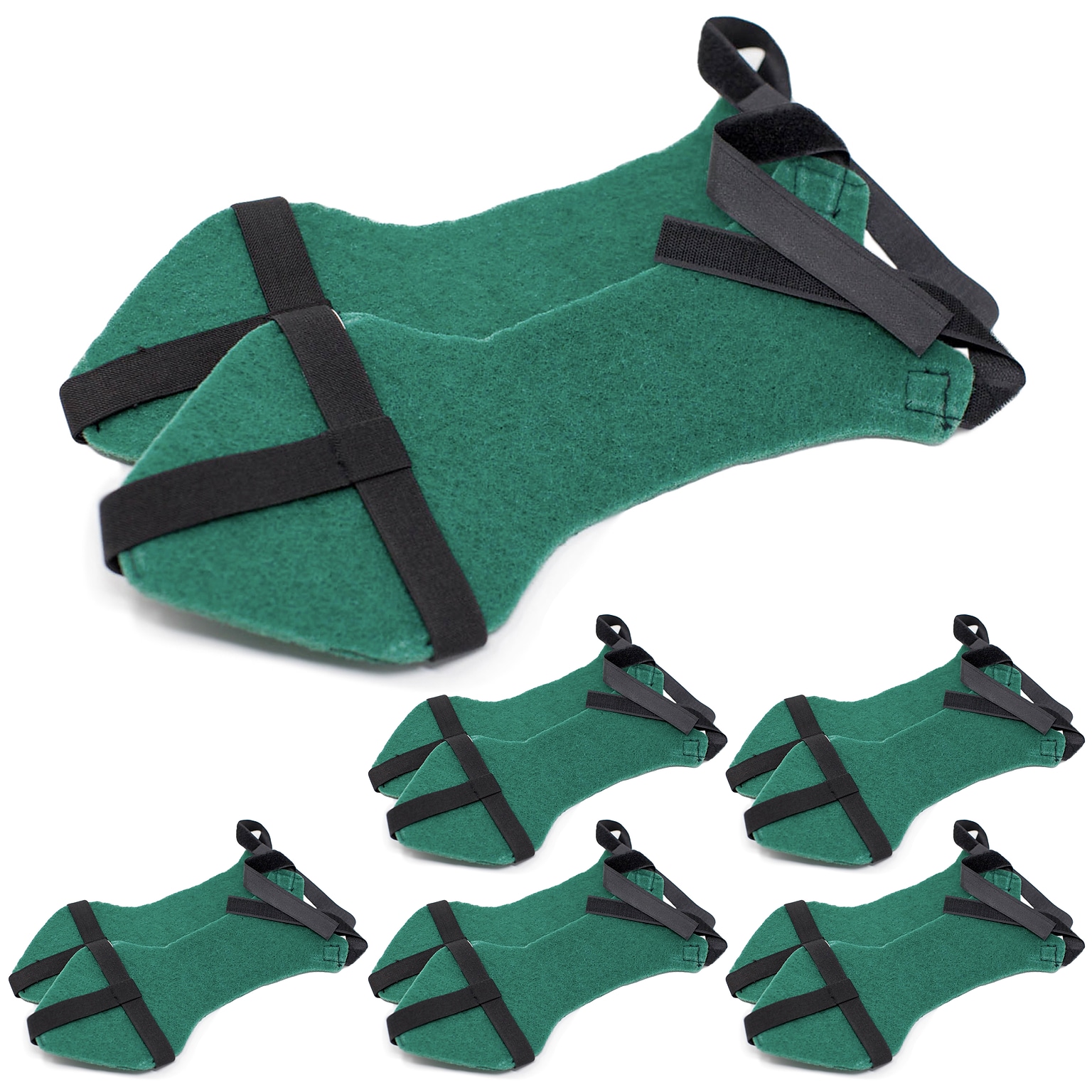 BISON LIFE Washable Scrubber Shoe Cover, Adult, Green, 6/Pack (BPES-WSG-1G-6)