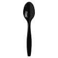 Dixie Individually Wrapped Plastic Teaspoon, Heavy-Weight, Black, 1000/Carton (PTH53C)