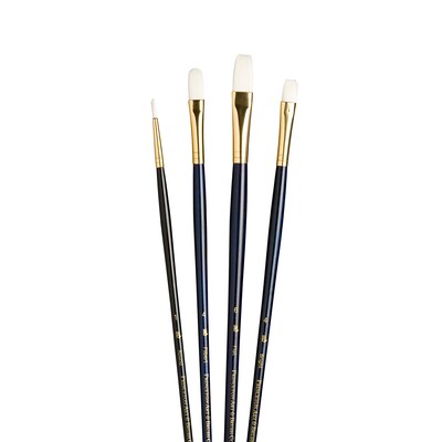 Princeton RealValue Long Handle Mixed Media Synthetic Taklon Variety Brush Set, 4/Set, 2 Sets/Bundle (PBXPR9130-2)