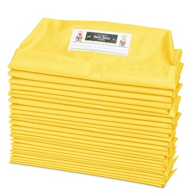 Seat Sack Seat Storage, 9.45" x 8.07" x 10.83", Yellow, 25/Pack (15194)