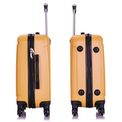 InUSA Pilot 20" Hardside Carry-On Suitcase, 4-Wheeled Spinner, TSA Checkpoint Friendly, Mustard (IUPIL00S-MUS)