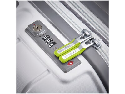 Samsonite Freeform 21.25" Hardside Carry-On Suitcase, 4-Wheeled Spinner, TSA Checkpoint Friendly, White/Gray (78255-4744)