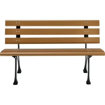 Global Industrial 4 Park Bench w/ Backrest, Tan (240125TN)