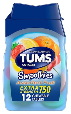 TUMS Extra Strength Smoothie Assorted Fruit Chewable Tablets (74060)