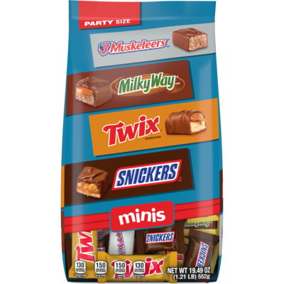 Mars Minis Milk Chocolate Candy Bars Jumbo Variety Pack, 30.63 oz. (460690)