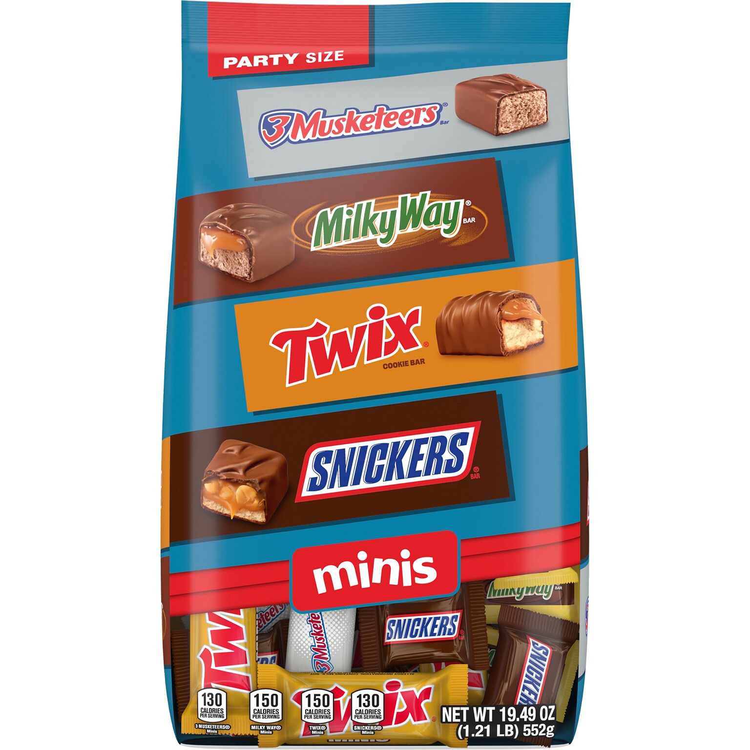Mars Halloween Minis Milk Chocolate Candy Bars Variety Pack, 30.63 oz. (460690)