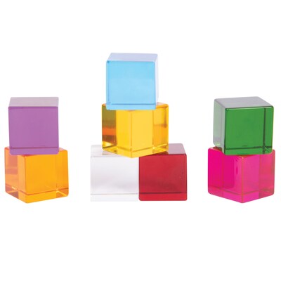 TickiT Acrylic Perception Cubes, Assorted Colors, Set of 8 (CTU72608)
