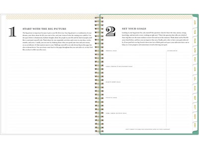 2025 Blue Sky Day Designer Peyton White 8.5" x 11" Weekly & Monthly Planner, Plastic Cover, Multicolor (103618-25)