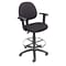 Boss® Drafting Stool w/ Adjustable Arms and Footring; Black