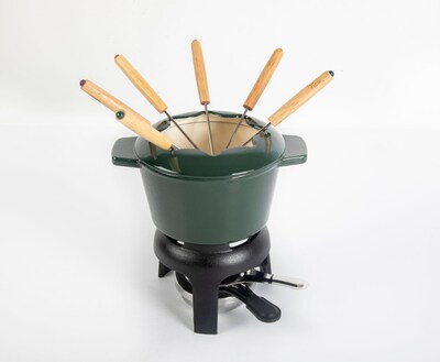 Our Table Enamel Cast Iron 13 pc. Fondue Set