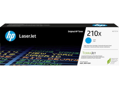 HP 210X Cyan High Yield Toner Cartridge (W2101X)