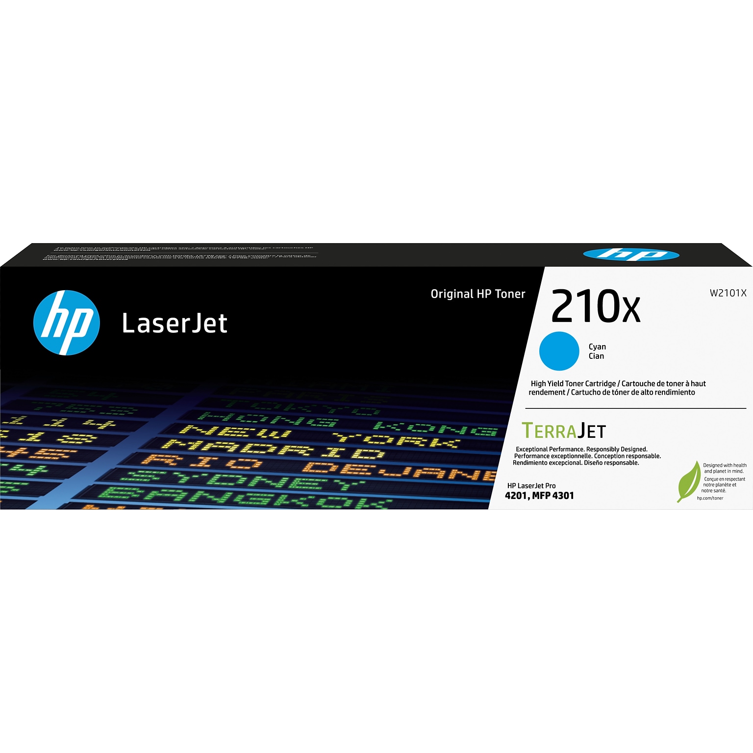 HP 210X Cyan High Yield Toner Cartridge (W2101X)