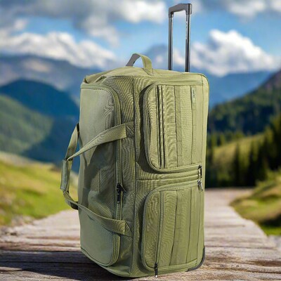 U.S. Army ROMEO 31" Polyester Telescoping Travel Duffel with Wheels, Tactical Green (USLROM31GRN)