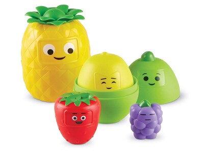 Learning Resources Big Feelings Nesting Fruit Friends Social-Emotional Learning Toy Set, Assorted Colors (LER6376)