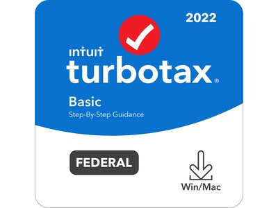 TurboTax Basic 2022 for 1 User, Windows/Mac, Download (5101346)
