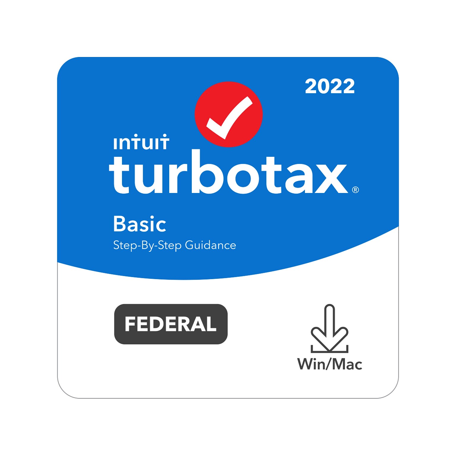 TurboTax Basic 2022 for 1 User, Windows/Mac, Download (5101346)