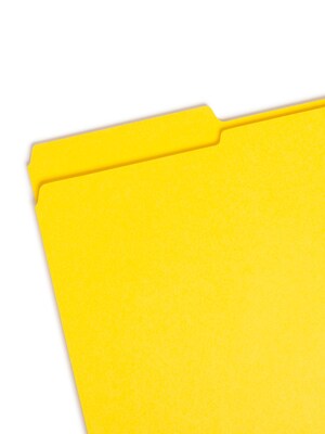 Smead® File Folder, Reinforced 1/3-Cut Tab, Legal Size, Yellow, 100 per Box (17934)