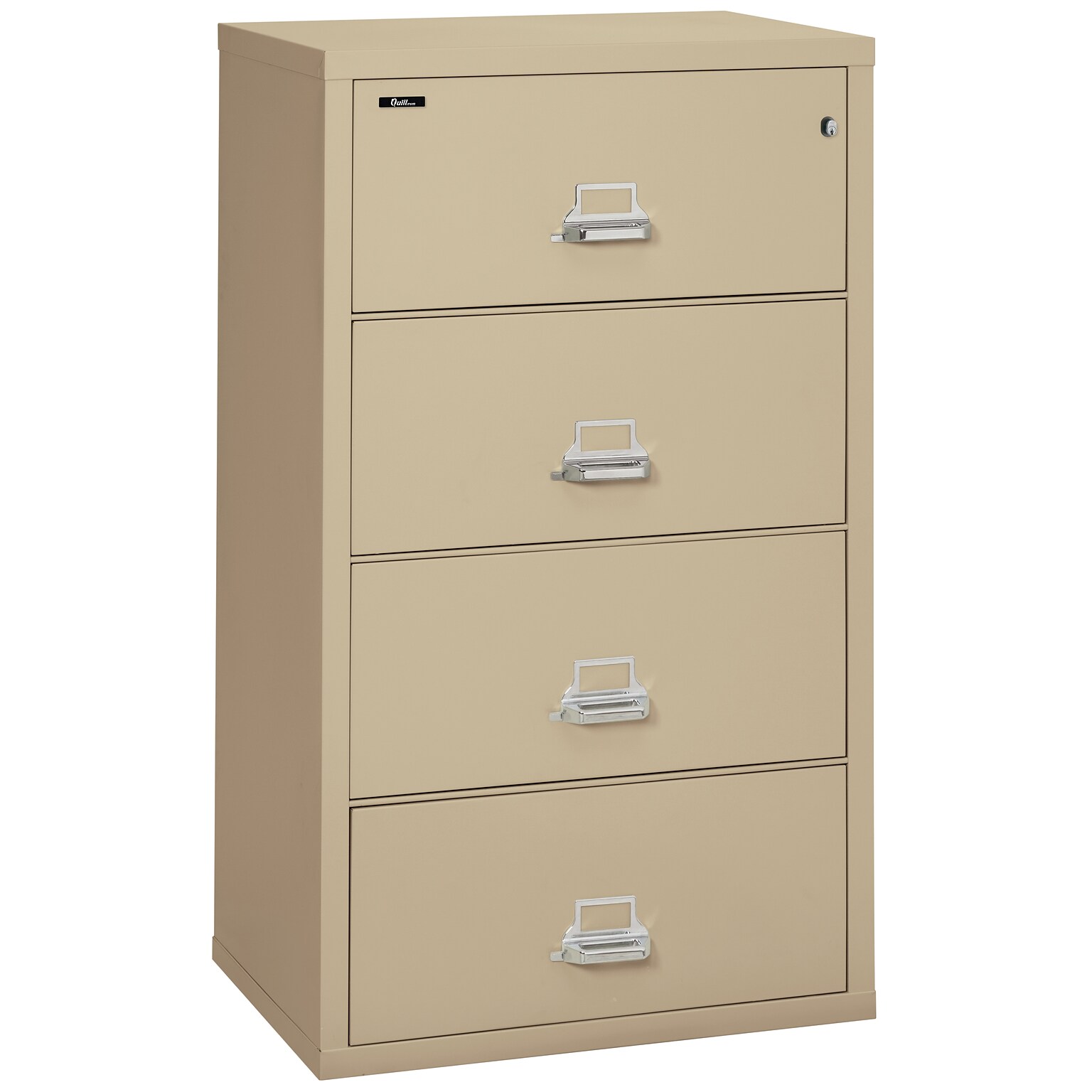 Quill Brand® 31 4-Drawer Fire Resistant Lateral File Cabinet with Lock, Letter/Legal, Putty (Q431LATPY)