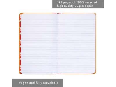 Pukka Pad Plants Over People Notebook, 5.28" x 8.46", Wide-Ruled, 96 Sheets, Orange (9705-SPP)