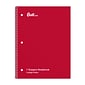 Quill Brand® 1-Subject Notebooks, 8" x 10.5", College Ruled, 70 Sheets, Assorted Colors, 6/Pack (TR58376)