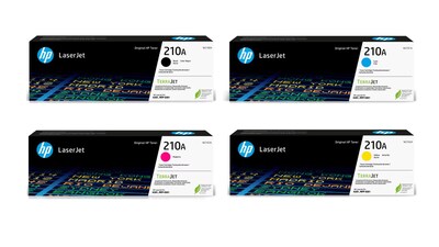 HP Original 210A Black, Cyan, Magenta, Yellow Standard Yield Toner Cartridges (4-Pack)