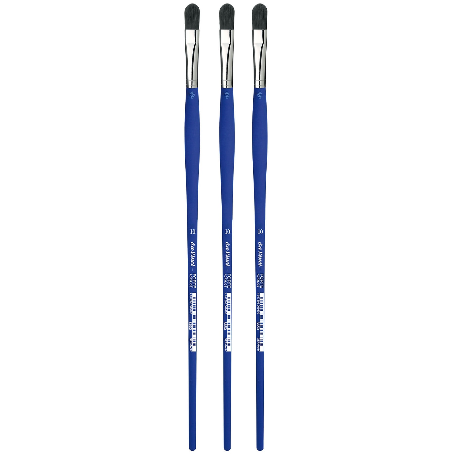 da Vinci FORTE-Acrylics Oil and Acrylic Synthetic Student Brushes, 3 /Pack (DVXVA865010-3)