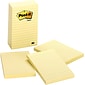Post-it Notes, 4" x 6", Canary Collection, Lined, 100 Sheet/Pad, 5 Pads/Pack (6605PK)