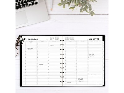 2025 AT-A-GLANCE Move-a-Page 8.75 x 11 Weekly & Monthly Appointment Book, Poly Cover, Black (70-95