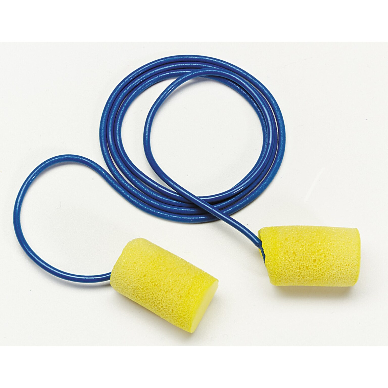 3M E-A-R Classic Corded Earplugs, 29 dB, Blue/Yellow, 200/Box (311-1101)