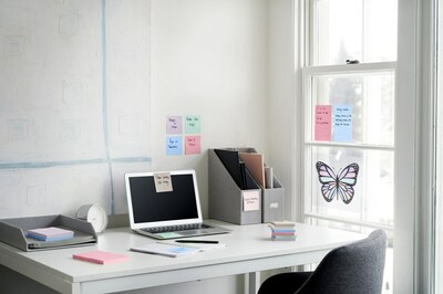 Post-it Recycled Super Sticky Notes, 4" x 4", Wanderlust Pastels Collection, Lined, 90 Sheets/Pad, 6 Pads/Pack (675-6SSNRP)