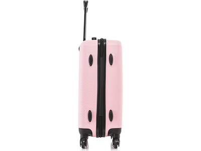 DUKAP Discovery 20" Hardside Suitcase, 4-Wheeled Spinner, TSA Checkpoint Friendly, Pink (DKDIS00S-PNK)