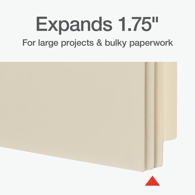 Pendaflex File Pocket, 1 3/4" Expansion, Letter Size, Manila, 25/Box (PFX12811)