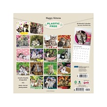 2024-2025 Plato Happy Kittens 12 x 12 Academic & Calendar Monthly Wall Calendar (9781975481346)
