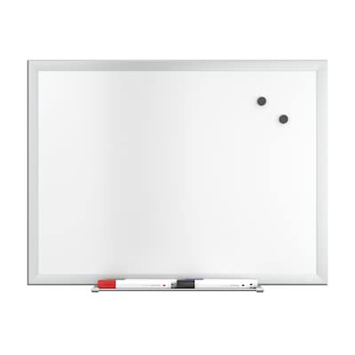 TRU RED™ Magnetic Steel Dry Erase Board, Satin Frame, 2 x 1.5 (TR61168)