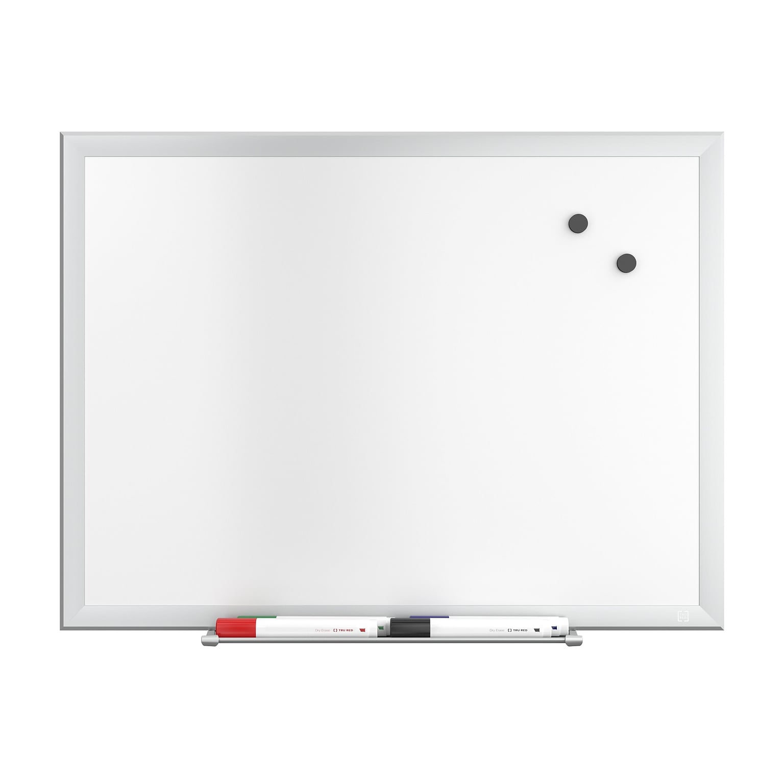 TRU RED™ Magnetic Steel Dry Erase Board, Satin Frame, 2 x 1.5 (TR61168)