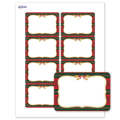 Avery Rectangle Multipurpose Labels, 2-1/3 x 3-3/8, White, 80/Pack (19479370514)