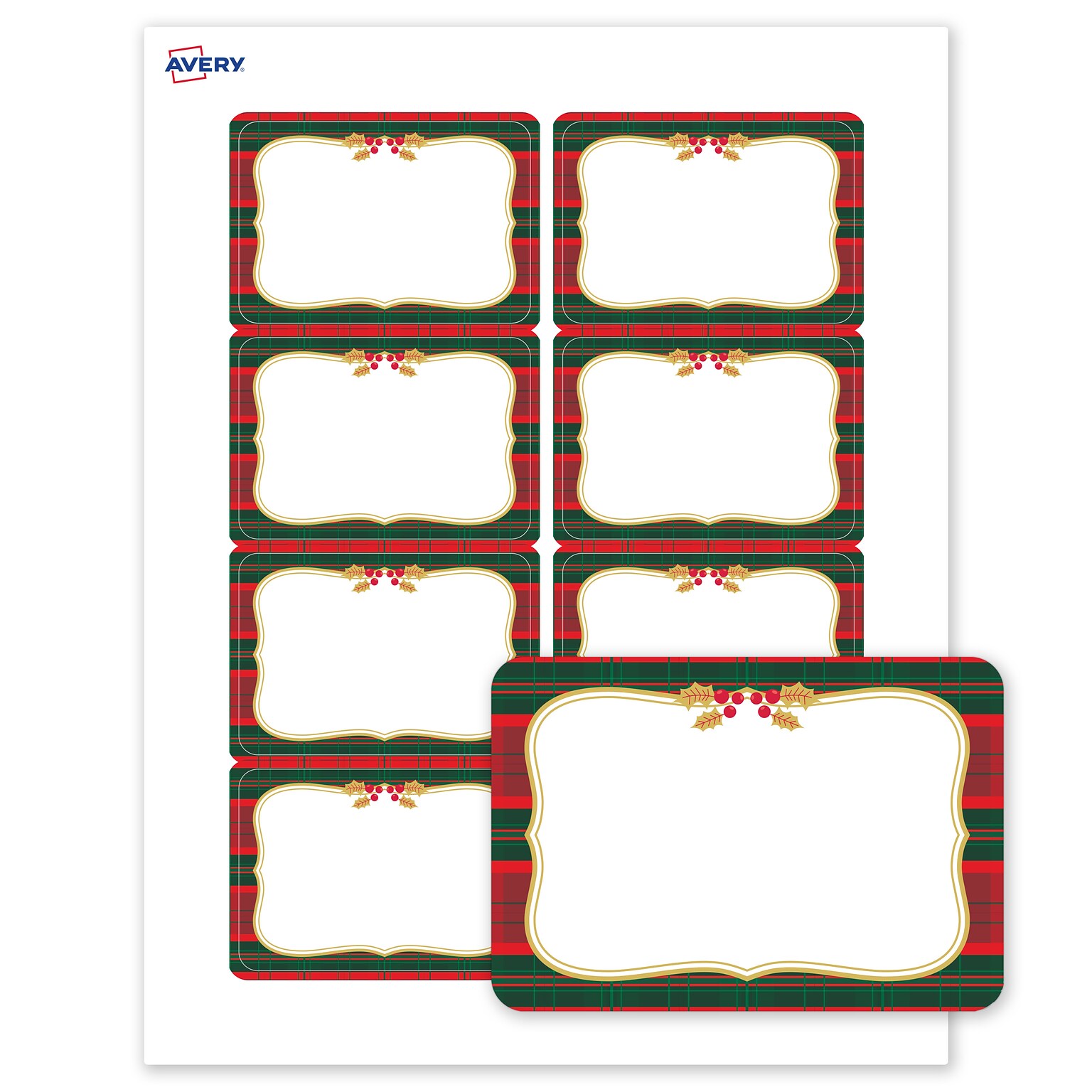 Avery Rectangle Multipurpose Labels, 2-1/3 x 3-3/8, White, 80/Pack (19479370514)
