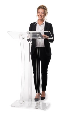 AdirOffice 47 Podium Lectern, Clear (661-02-PKG)