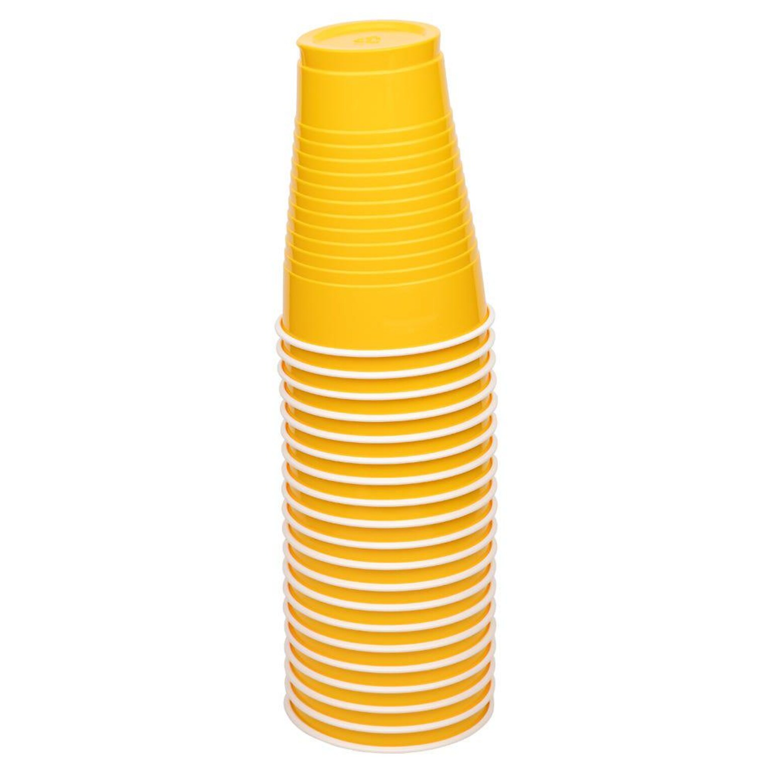 JAM Paper Plastic Party Cups, 12 oz, Yellow, 20/Pack (255523919)