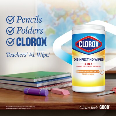 Clorox Disinfecting Wipes, Fresh Scent, 35 Wipes/Container, 12/Carton (01593CT)