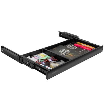 Mount-It! 2"H x 21"W Under-Desk Drawer, Black (MI-7294BLK)