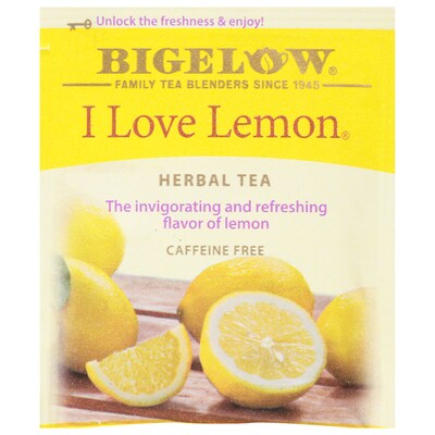 Bigelow I Love Lemon Tea Bags, 28/Box (003991)