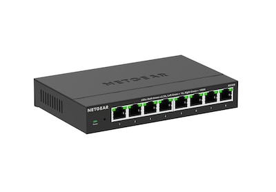 Netgear Essentials MS308 8-Port Multi-Gig Ethernet Unmanaged Switch, 2.5Gbps, Black (MS308-100NAS)