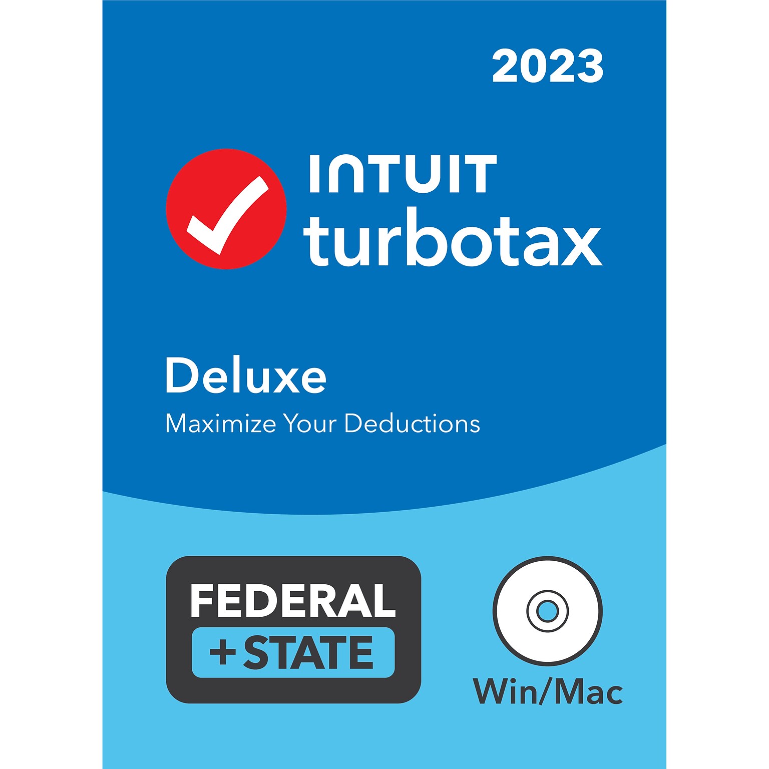 TurboTax Deluxe 2023 Federal + State for 1 User, Windows/Mac, CD/DVD and Download (5102360)