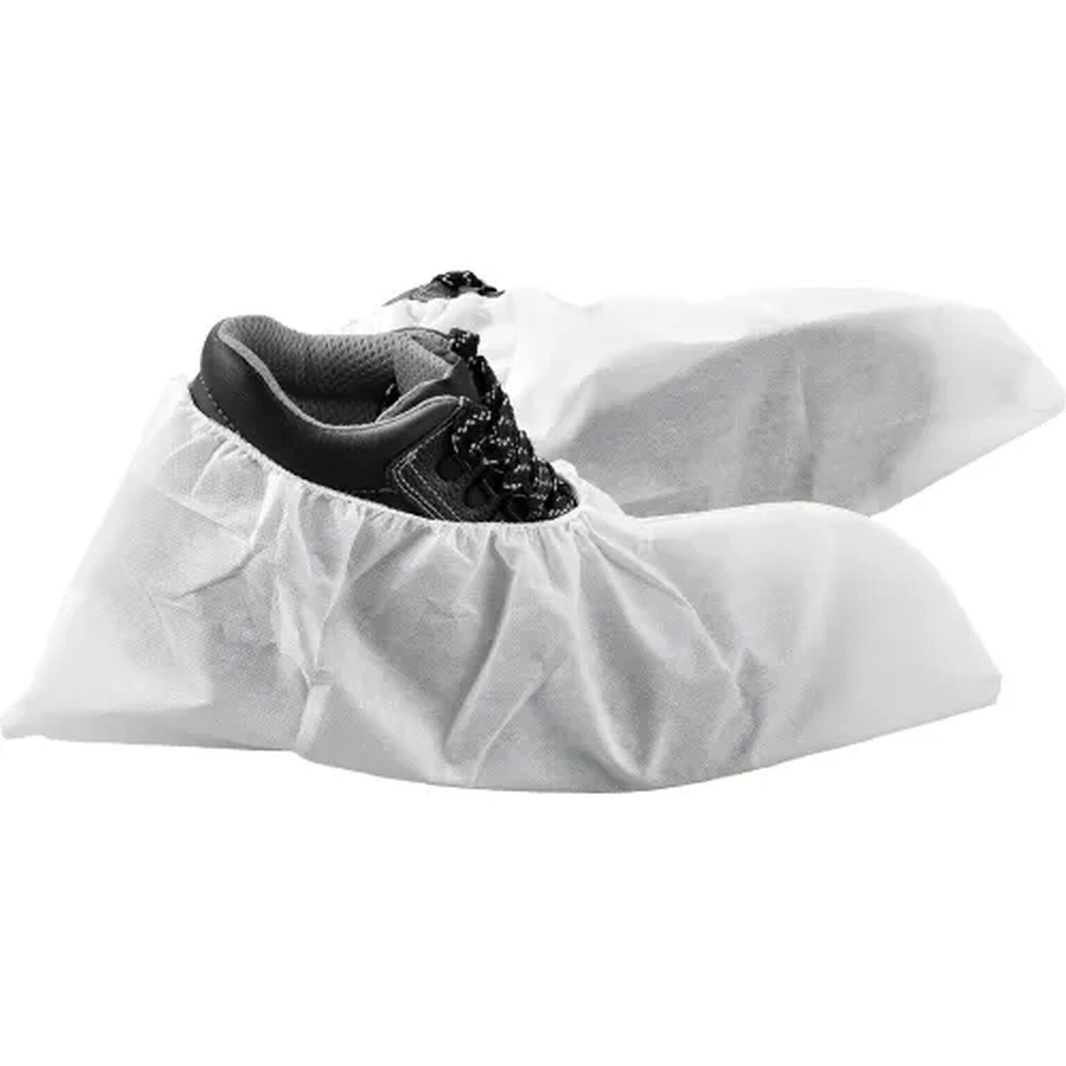 Global Industrial™ Skid Resistant Disposable Shoe Covers, Size 6-11, White, 150 Pairs/Case (708198AWH)