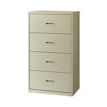 Hirsh Industries® Lateral File Cabinet, 4 Letter/Legal/A4-Size File Drawers, Putty, 30 x 18.62 x 52.