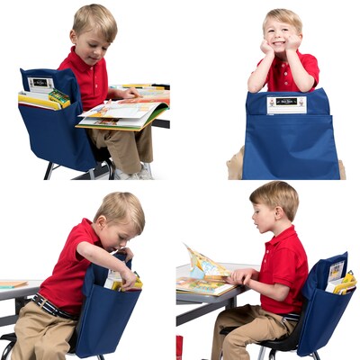 Seat Sack Seat Storage, 18" x 10.25" x 8.5", Assorted Colors, 25/Pack (01199)