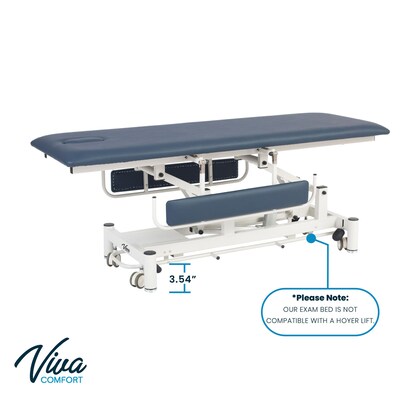 Viva Comfort Elite-Line Power Adjustable Exam Table with Side Rails, 550 lbs. Capacity, Blue (ADIME903-03-MK)