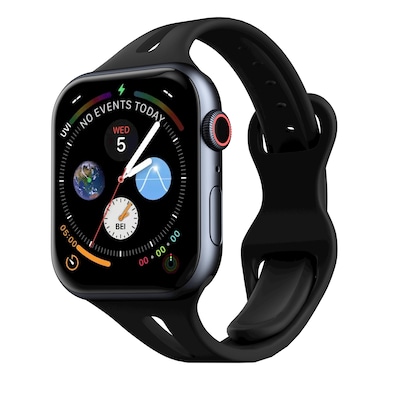 LAX Sleek Silicone Band for Apple Watch, Black